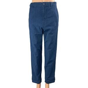 Cos Women's Blue High Waisted Straight Leg Zip Ankle Denim Jeans Pants Size 4